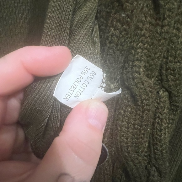 Vintage Green Knit Sweater with Buckle Detail - Size Large - Picture 5 of 5